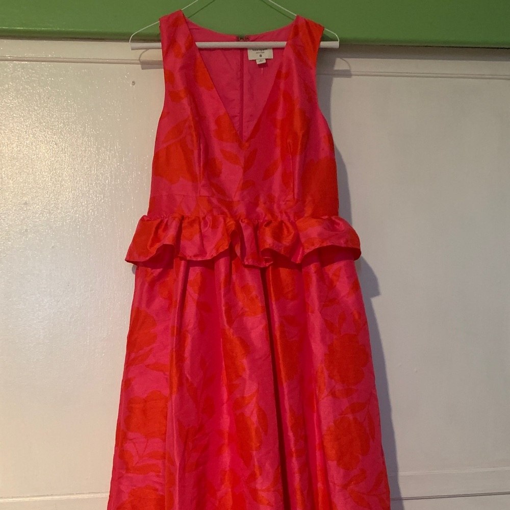 Kate Spade Vibrant Pink Floral Maxi Dress